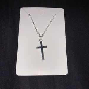 silver cross necklace